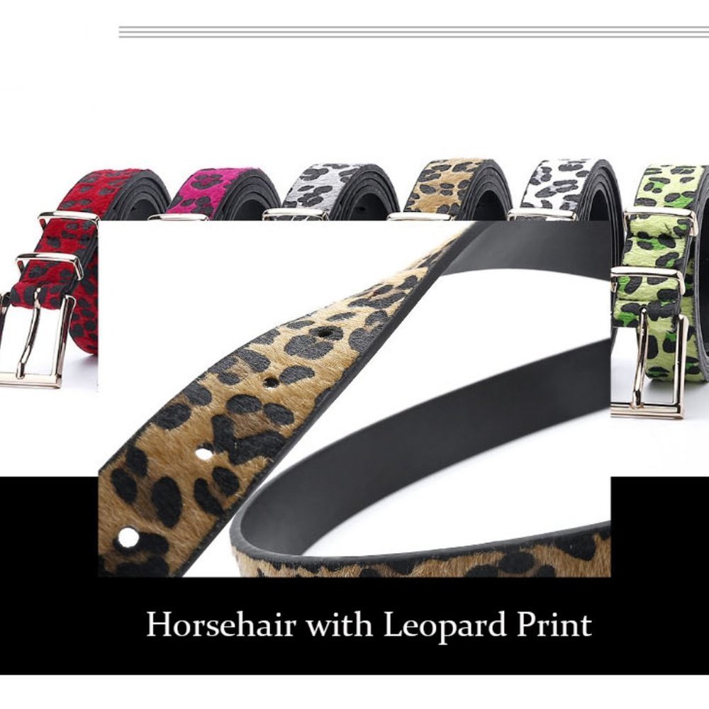 Leopard Belt Yellow Square Buckle Quality Medium - Picture 4 of 7